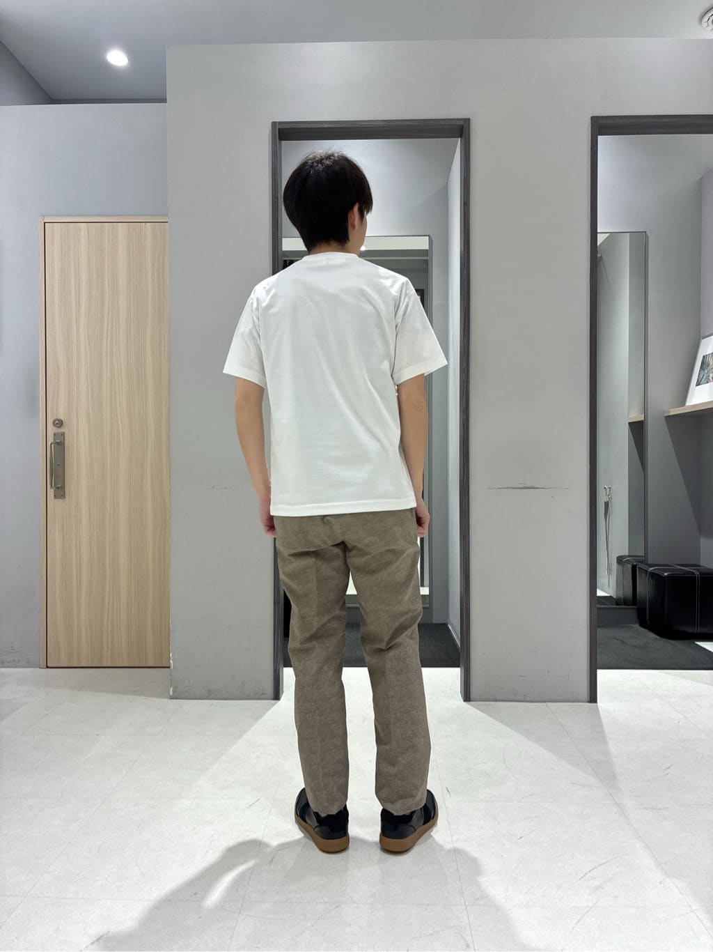 わいずみさんの「TAKEO KIKUCHI｜【抗菌防臭】COOL DOTS（R）ドビープリント パンツ」を使ったコーディネート