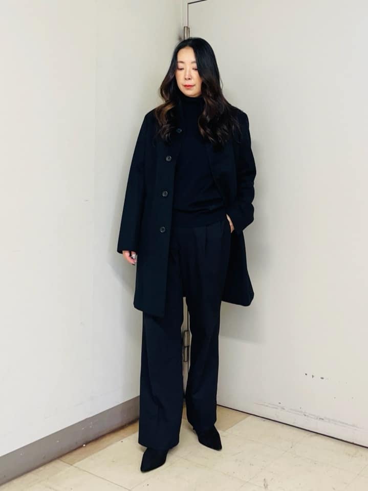 iwさんの「TAKEO KIKUCHI｜【ウールカシミヤブレンド】ビーバー調 スタンドカラー コート」を使ったコーディネート