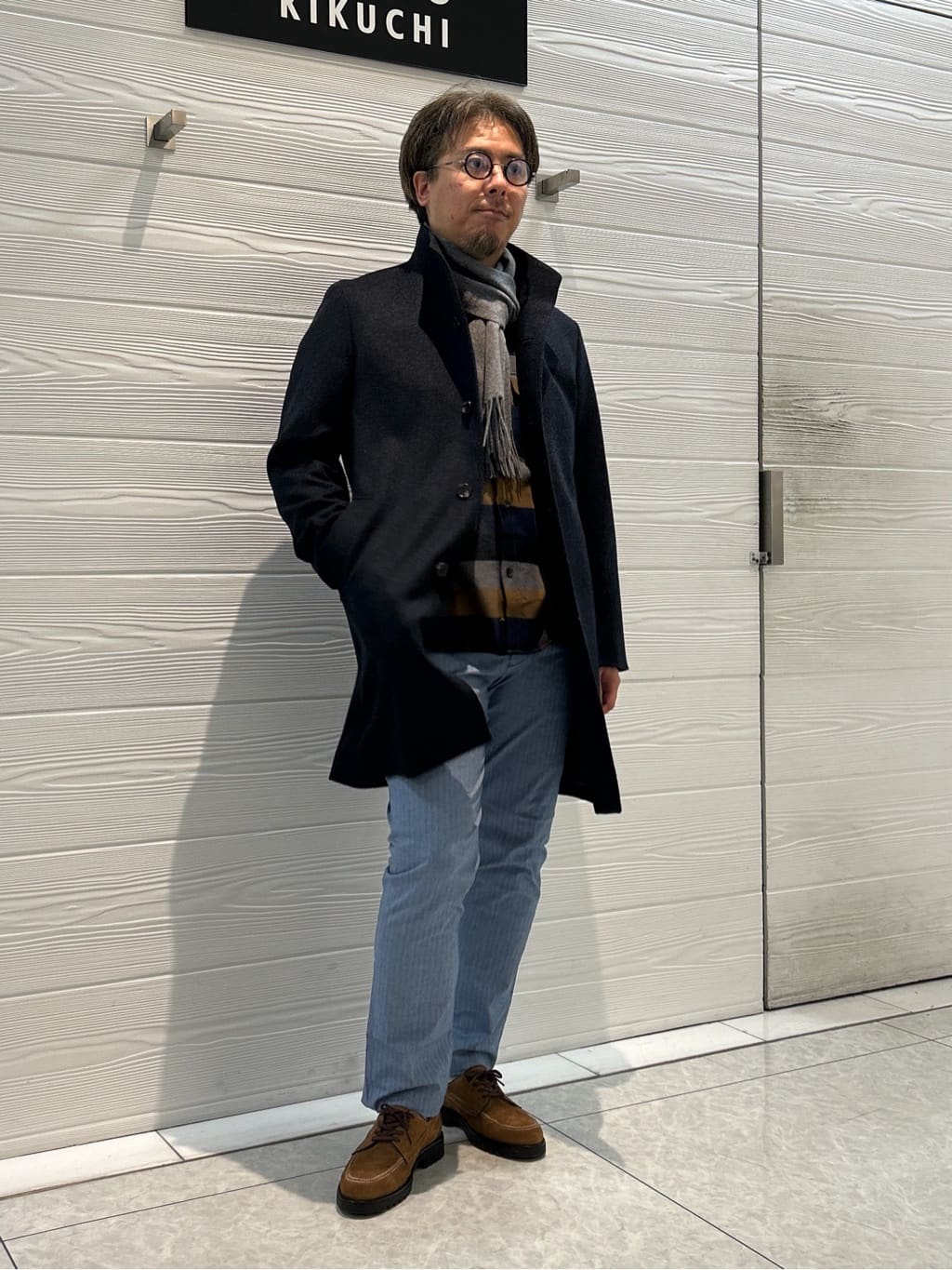 すーさんの「TAKEO KIKUCHI｜【Made in JAPAN】播州織 ヘリンボン ストレート パンツ」を使ったコーディネート