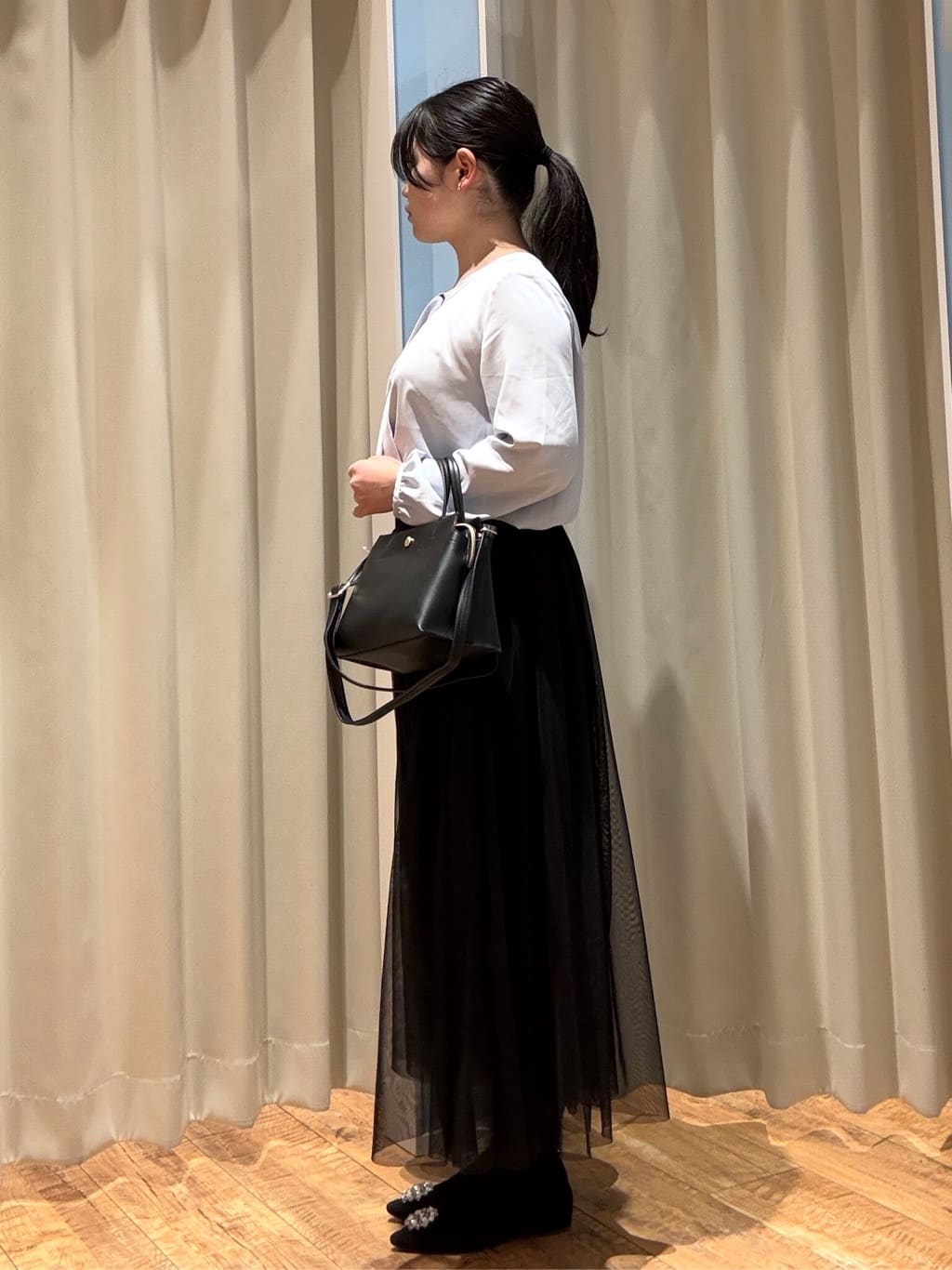 Haruさんの「SHOO･LA･RUE｜◆【セレモニーからデイリーまで】女性らしさあふれる チュールスカート」を使ったコーディネート