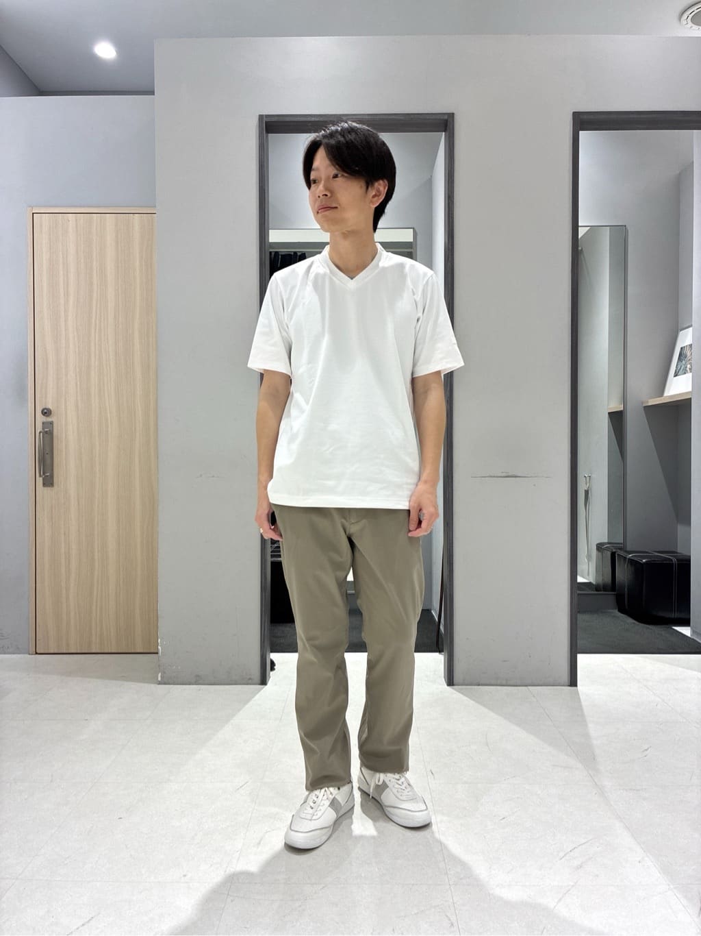 わいずみさんの「TAKEO KIKUCHI｜【抗菌防臭/シーズンレス】シアサッカー ジャージシャツ」を使ったコーディネート