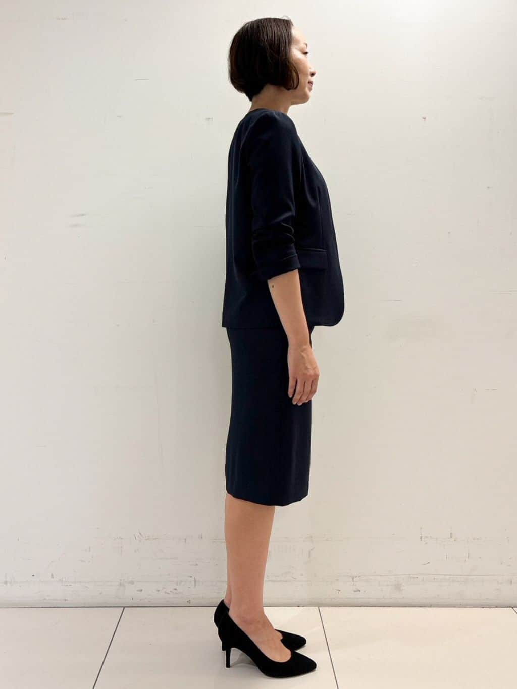 keikoさんの「COUP DE CHANCE｜【洗える／日本製／ハートネック】5分袖ラメ入りニットトップス」を使ったコーディネート