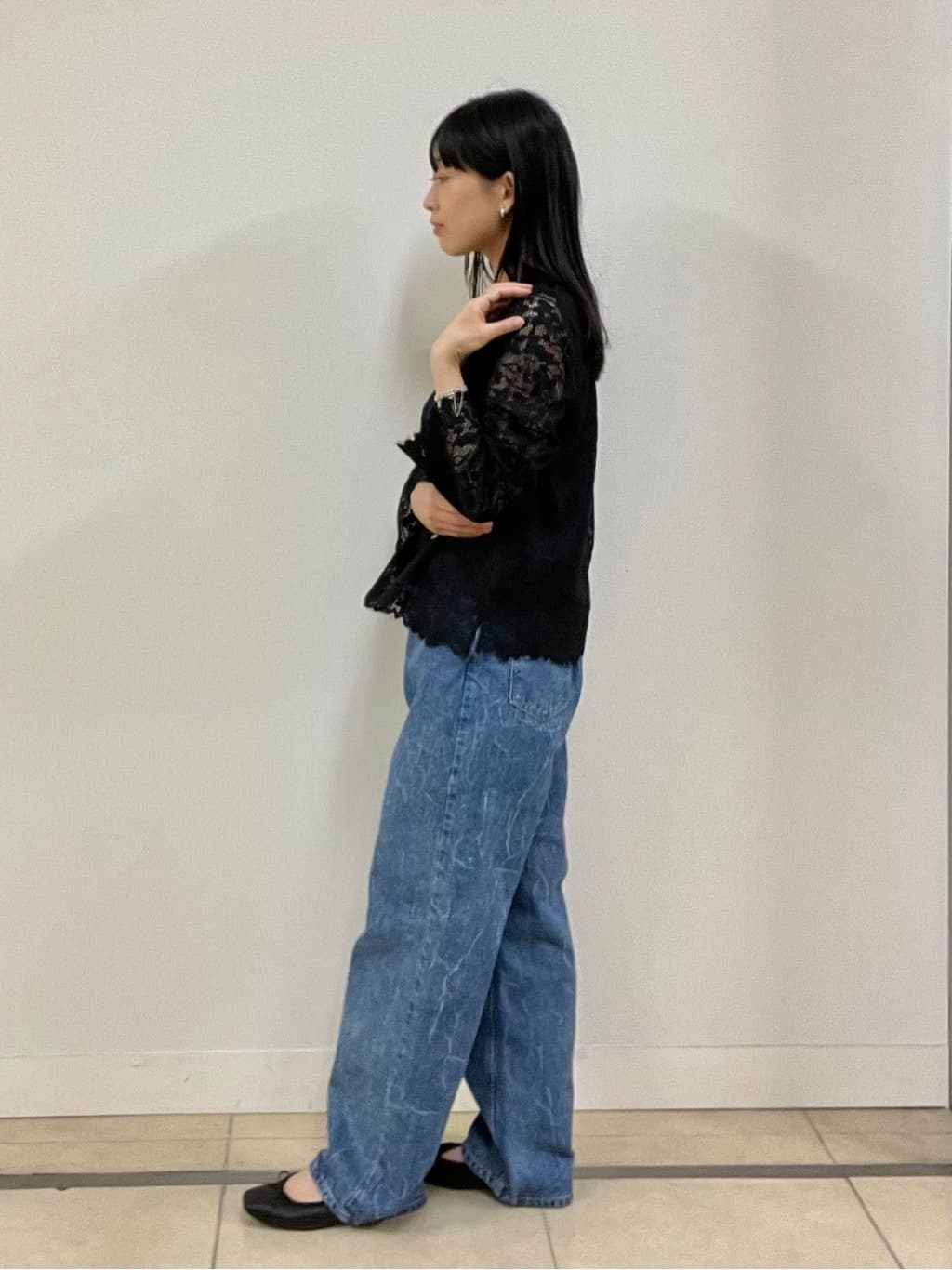 arisaさんの「DRESSTERIOR｜◆ソフトレザーバレエシューズ」を使ったコーディネート