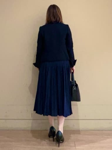 Juneさんの「UNTITLED｜◆【入卒/セレモニー/通勤】ラメツイード ノーカラージャケット」を使ったコーディネート