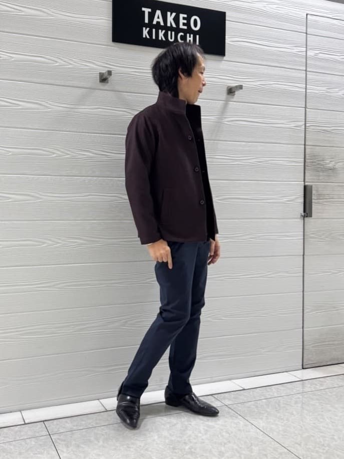 井出恭輔さんの「TAKEO KIKUCHI｜【DOWN FABRIC】ダウンファブリック スタンドカラーブルゾン」を使ったコーディネート