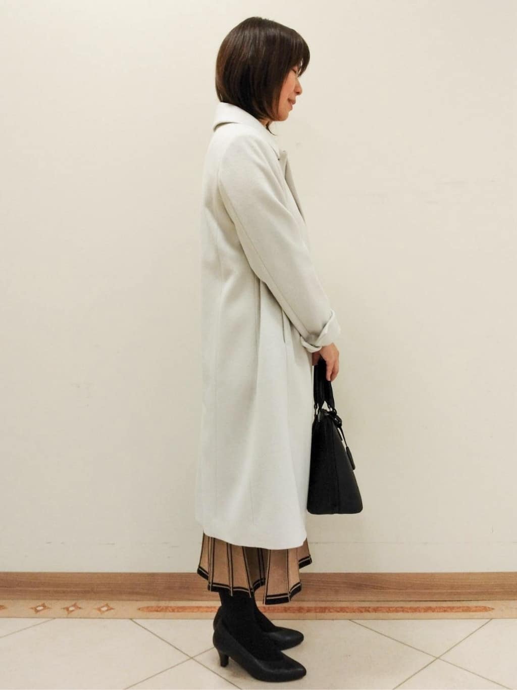 hanaさんの「Reflect｜◆【夏SALE／フォーマル/通勤にも使える】スクエアフォルムバッグ」を使ったコーディネート