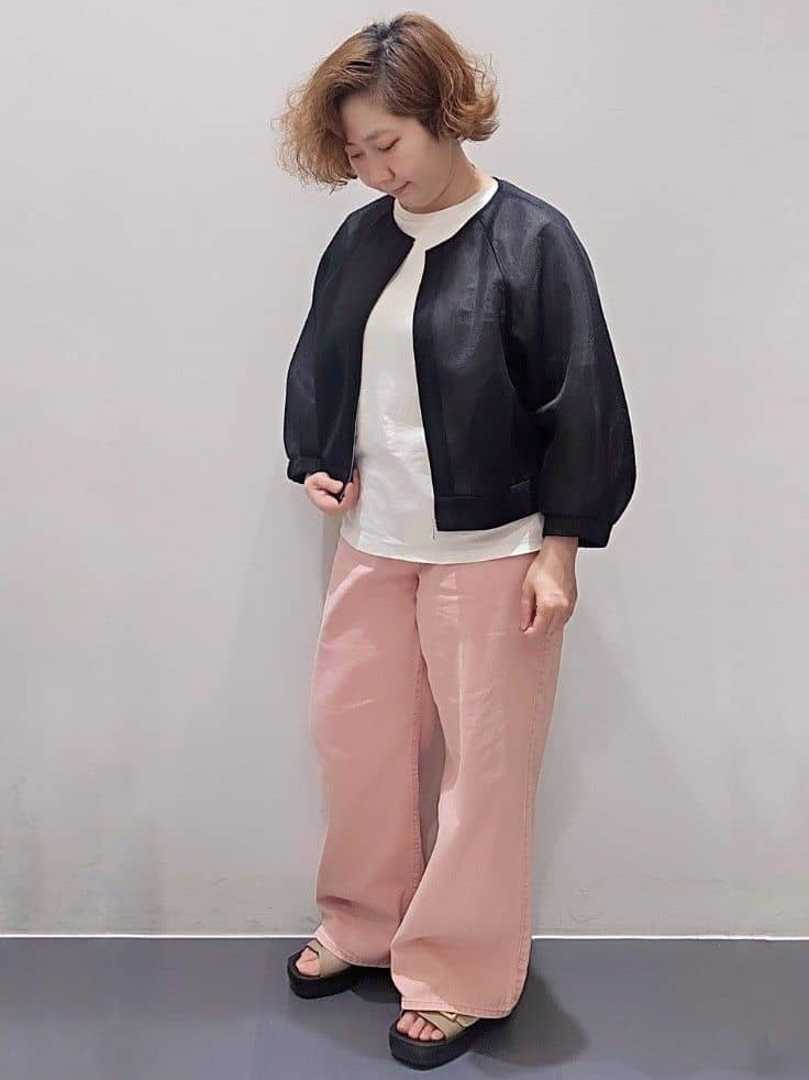 ゆきをさんの「OPAQUE.CLIP｜◆《5色展開／SS-LLサイズ》ベーシックTシャツ【UV／接触冷感／洗濯機洗い可】」を使ったコーディネート