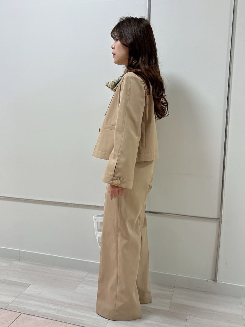 R.Kさんの「UNTITLED｜◆【きれいめ/軽羽織り】コットンライク クルーネックジャケット」を使ったコーディネート