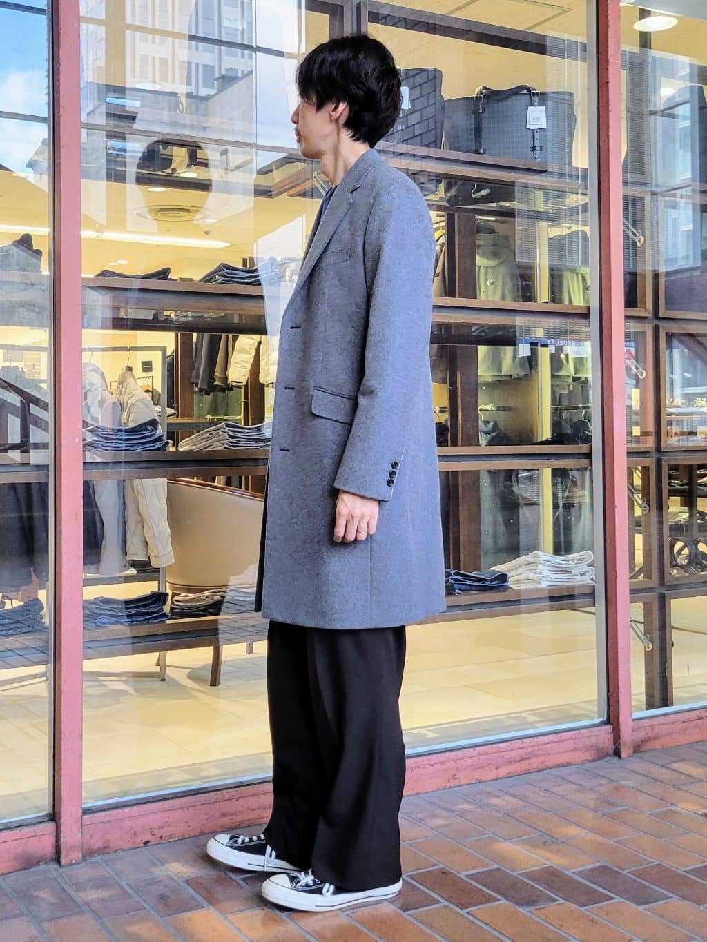 piroyaさんの「TAKEO KIKUCHI｜ウールカシミヤブレンド チェスターコート」を使ったコーディネート