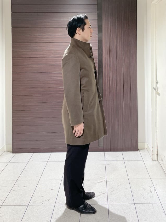 ToyoPさんの「TAKEO KIKUCHI｜【ウールカシミヤブレンド】ビーバー調 スタンドカラー コート」を使ったコーディネート