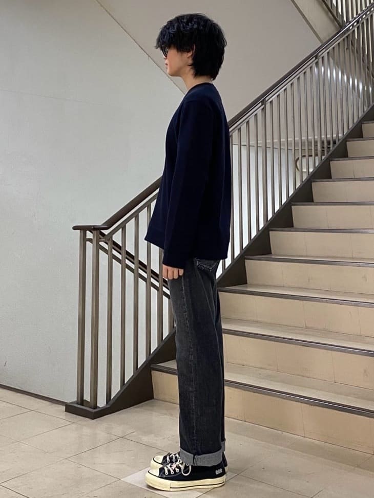 キムラさんの「TAKEO KIKUCHI｜【モンスターストレッチ】日本製 ウォッシュド デニムパンツ」を使ったコーディネート