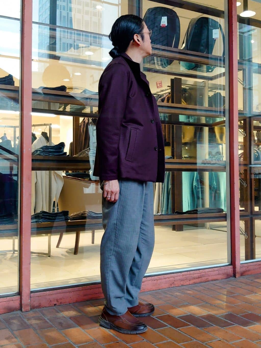 かしげるさんの「TAKEO KIKUCHI｜【DOWN FABRIC】ダウンファブリック スタンドカラーブルゾン」を使ったコーディネート