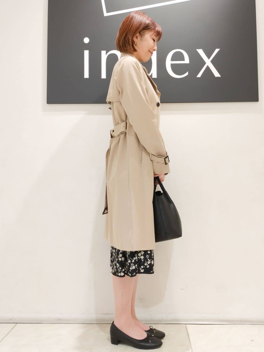n.さんの「index｜◆【2WAY】フラワーパーツ合皮ミドルトートバッグ」を使ったコーディネート
