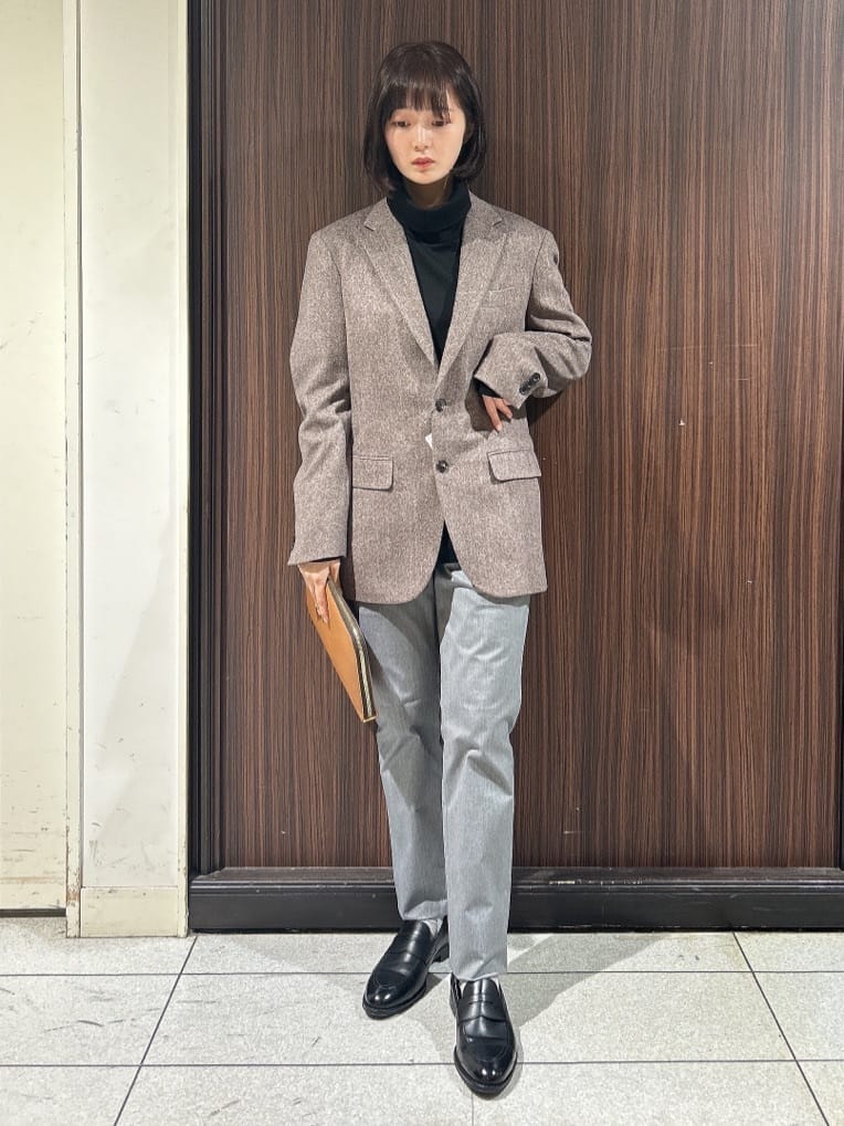 さやさんの「TAKEO KIKUCHI｜【全7サイズ&times;8色展開！】トップマルチヘリンボン パンツ」を使ったコーディネート
