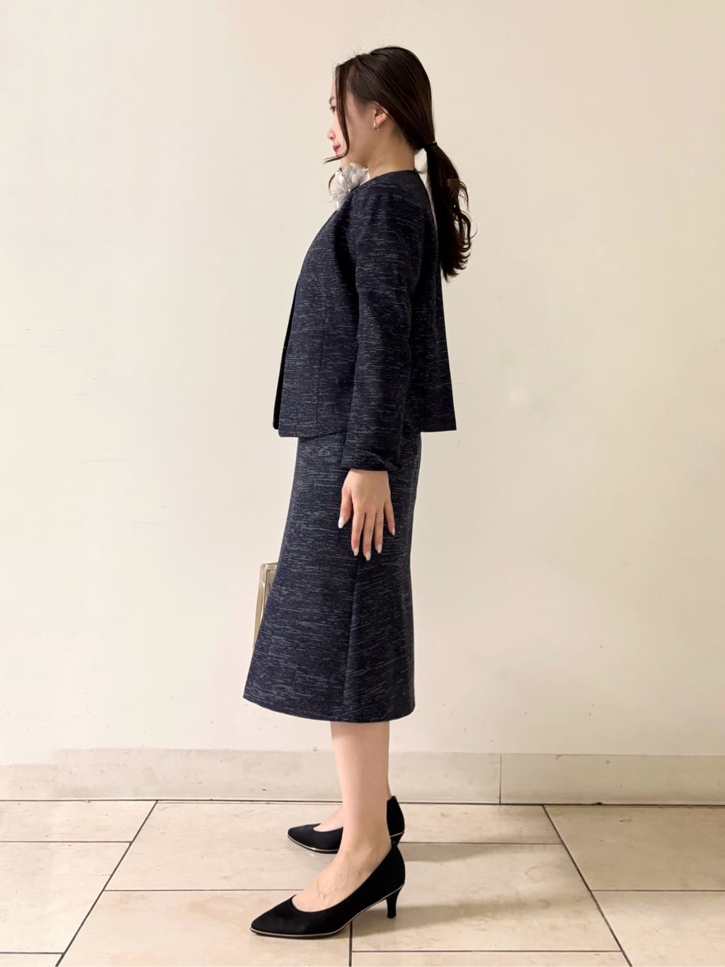 kahoさんの「INDIVI｜フラワーコサージュ」を使ったコーディネート