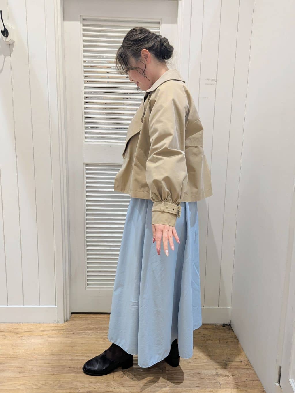 ayakaさんの「Dessin｜◆【洗える】肩ボタン付きボーダーニット（XS～L）」を使ったコーディネート