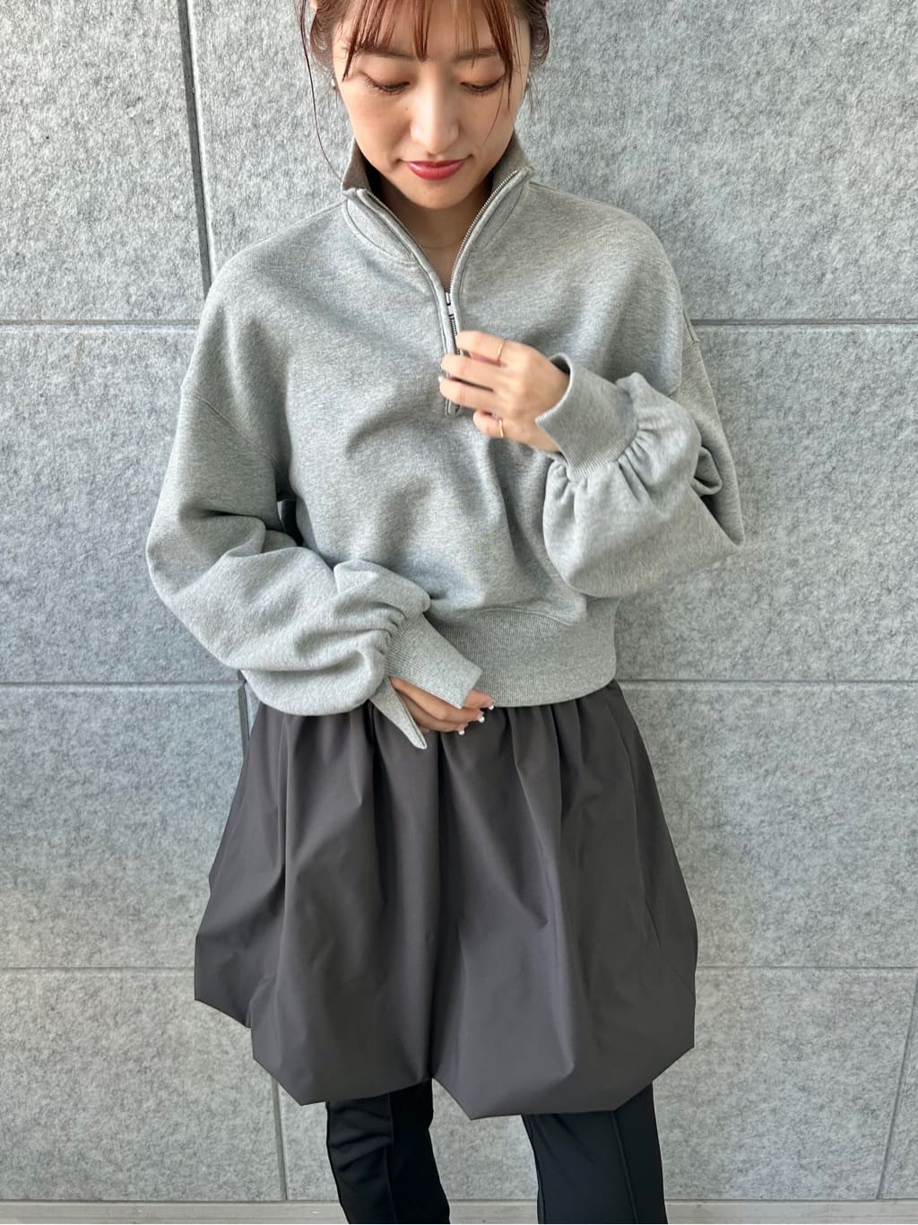 harunaさんの「CODE A｜puff zip sweat」を使ったコーディネート