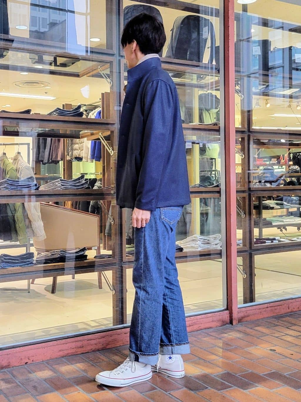 piroyaさんの「TAKEO KIKUCHI｜【DOWN FABRIC】ダウンファブリック スタンドカラーブルゾン」を使ったコーディネート