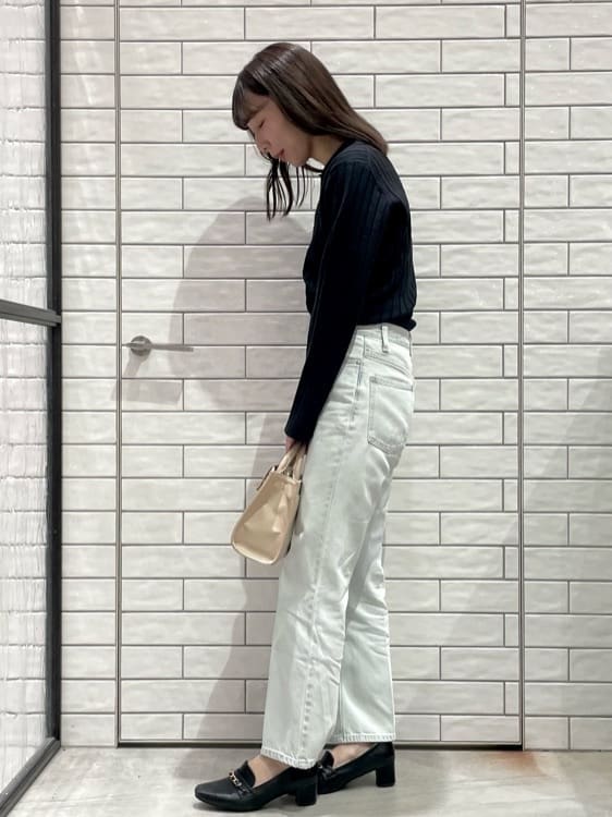 ayakaさんの「OPAQUE.CLIP｜◆ワイドリブポロニット【洗濯機洗い可】」を使ったコーディネート