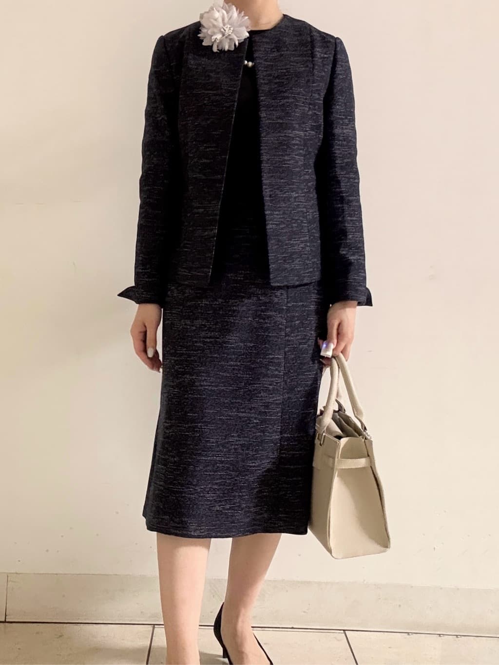 kahoさんの「INDIVI｜フラワーコサージュ」を使ったコーディネート