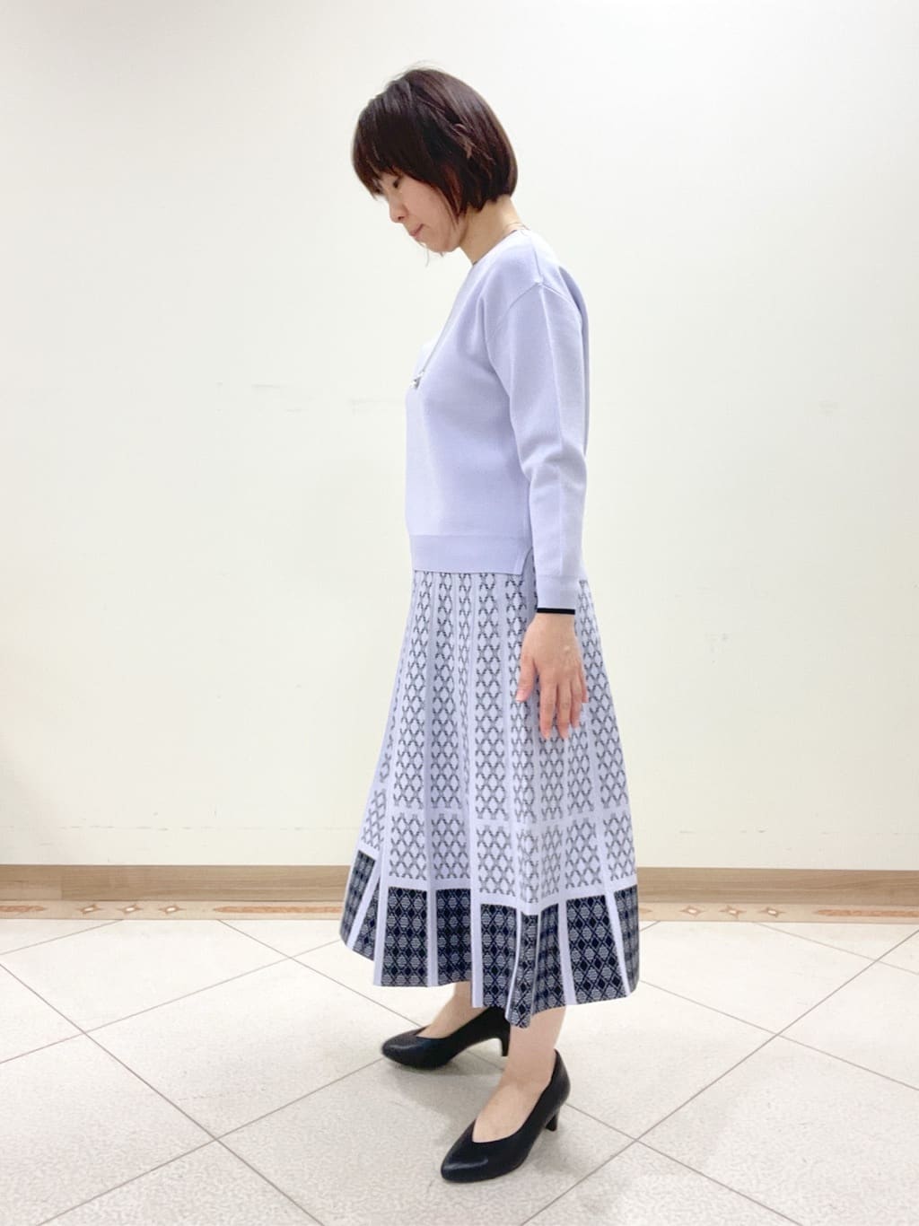hanaさんの「Reflect｜◆【WEB限定カラーあり／セットアップ可】ダブルジャカードニット」を使ったコーディネート
