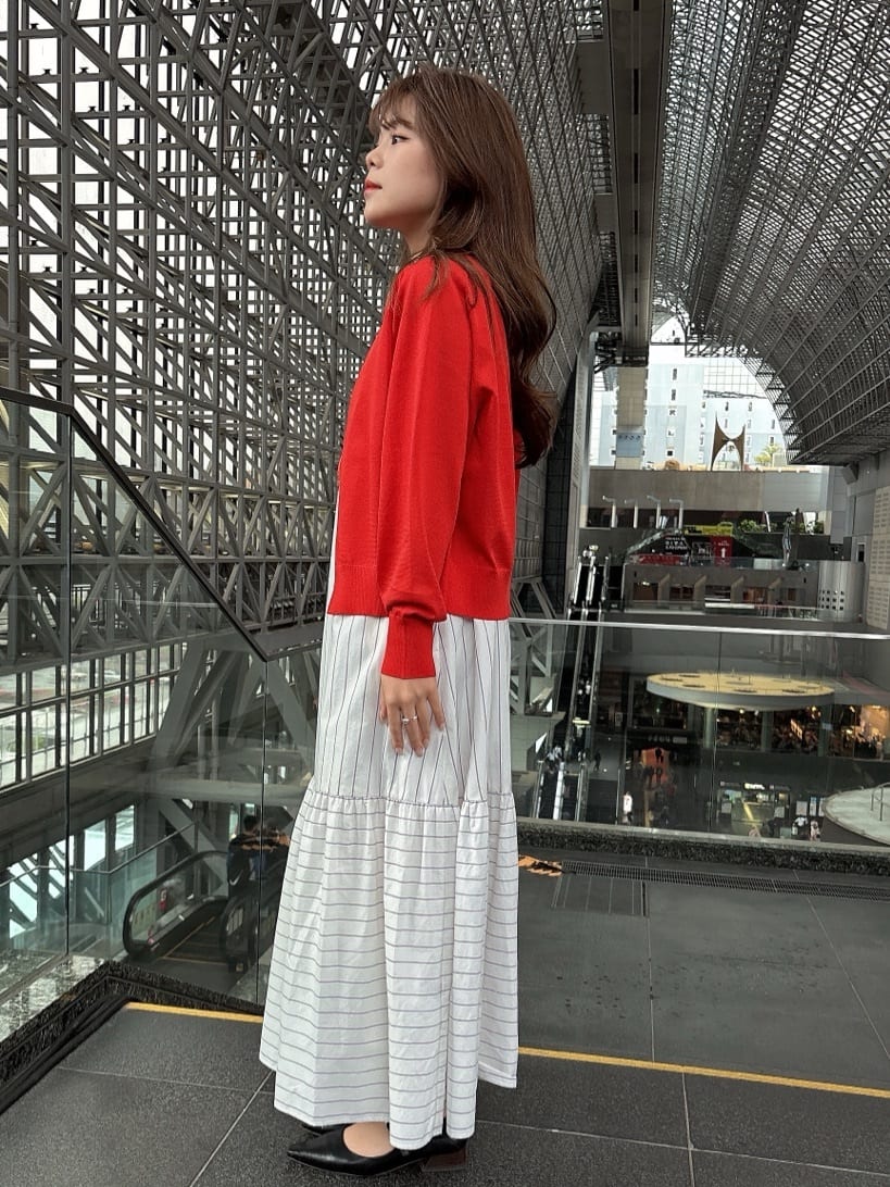 R.Kさんの「UNTITLED｜◆【洗える/夏ワンピ】ストライプワンピース」を使ったコーディネート