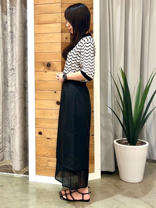 misaさんの「THE SHOP TK｜◆裾シアーナロースカート【洗える】」を使ったコーディネート