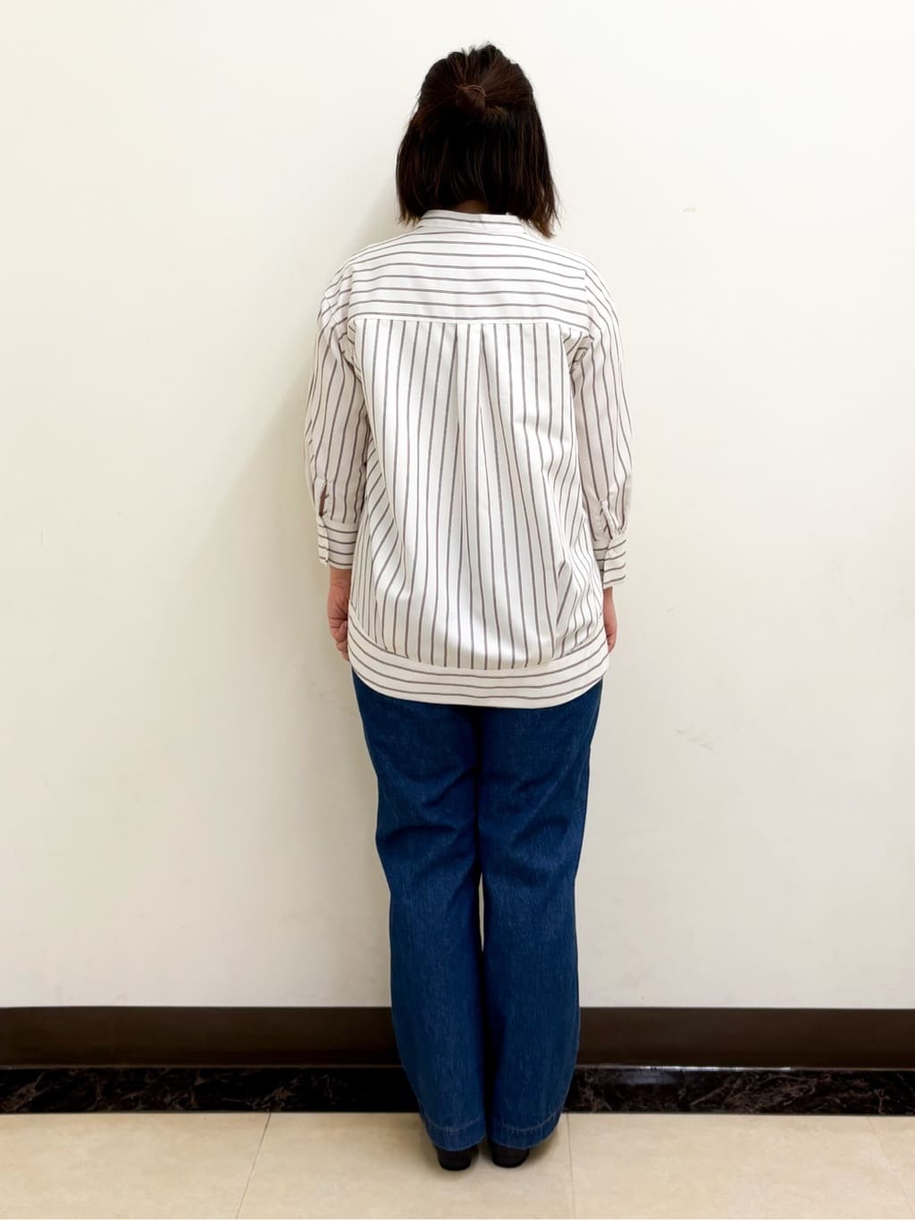 ミヨさんの「Reflect｜◆【夏SALE／接触冷感／洗える】ストライプコクーンシルエットシャツ」を使ったコーディネート