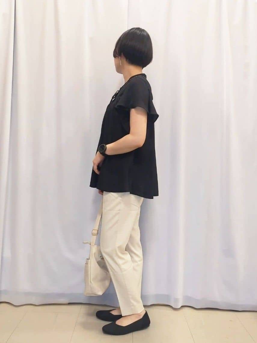 あんさんの「SHOO･LA･RUE｜【洗える/SS-3L】すっきりキレイにかっこよく 大人のテーパードパンツ」を使ったコーディネート