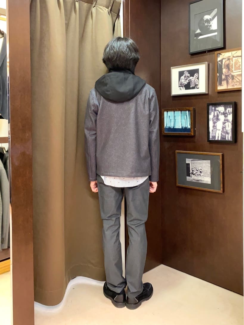 コバヤシさんの「TAKEO KIKUCHI｜【Made in JAPAN】播州織 ヘリンボン ストレート パンツ」を使ったコーディネート