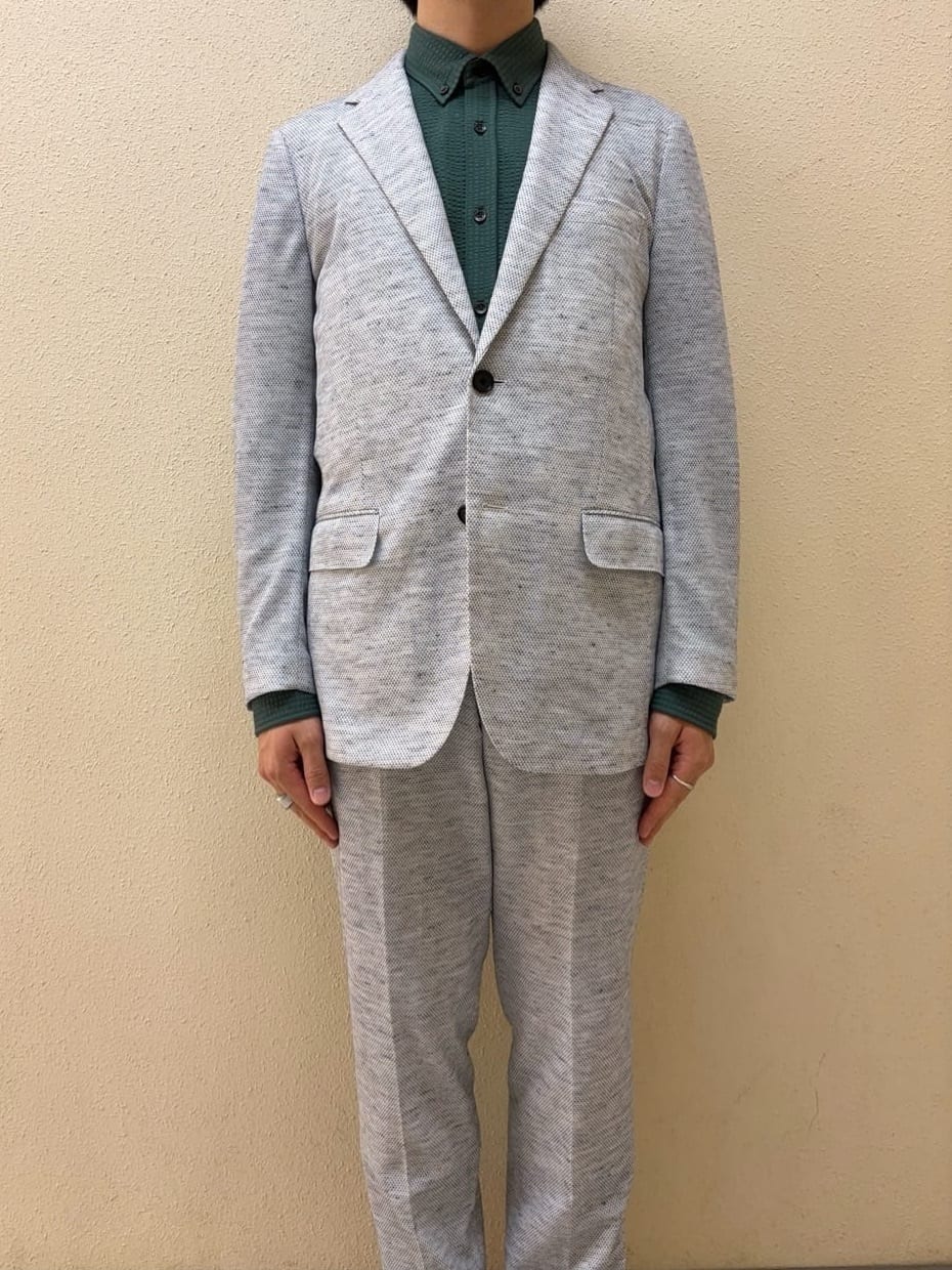 及川さんの「TAKEO KIKUCHI｜【尾州織】リネンブレンド メッシュ ジャケット」を使ったコーディネート