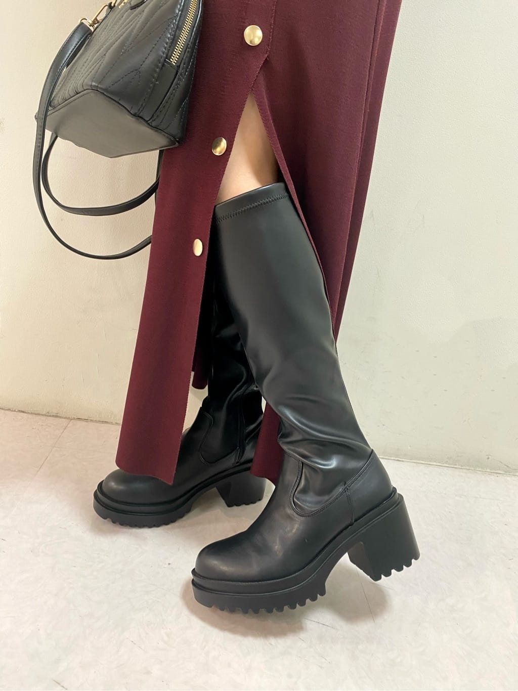 sakiさんの「ESPERANZA｜キルティング 2WAY ショルダーバッグ ボストン」を使ったコーディネート