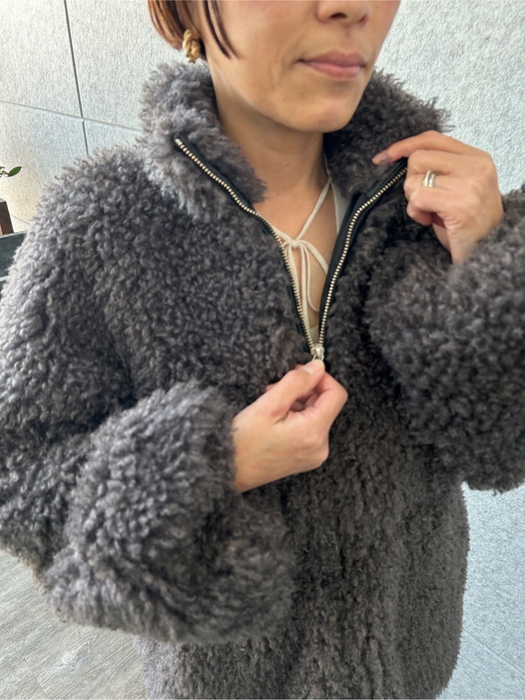 yukoさんの「CODE A｜gathered sleeves knit」を使ったコーディネート