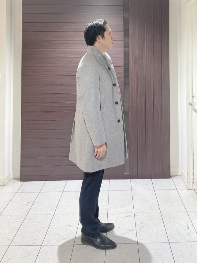 ToyoPさんの「TAKEO KIKUCHI｜【ウールカシミヤブレンド】ビーバー調 スタンドカラー コート」を使ったコーディネート