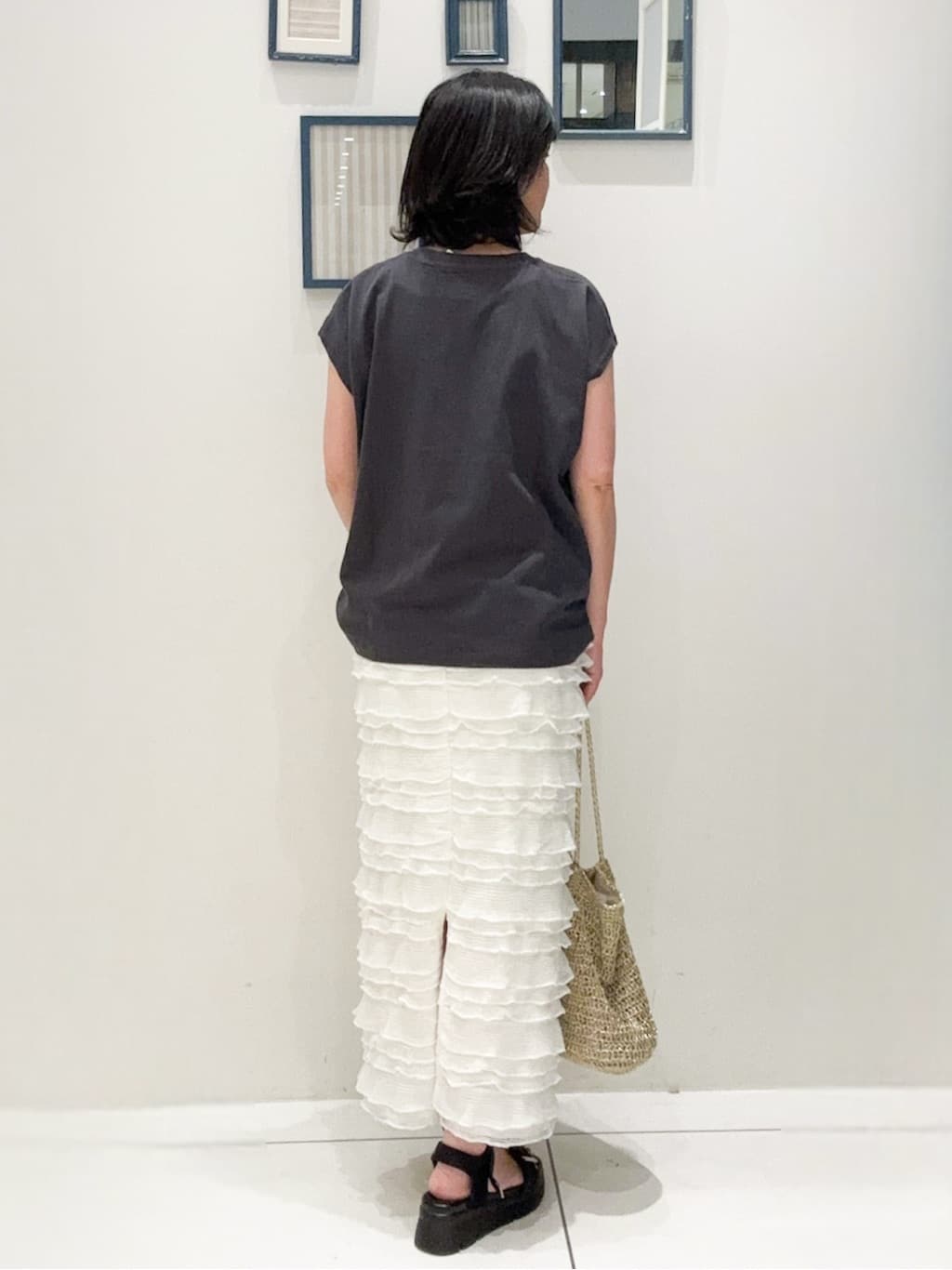 kokoさんの「grove｜【Lee&times;grove別注】PRINT　SLEEVELESS T-SHIRTS」を使ったコーディネート
