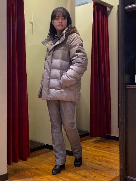 かわぴーさんの「TAKEO KIKUCHI｜【Made in JAPAN】播州織 ヘリンボン ストレート パンツ」を使ったコーディネート