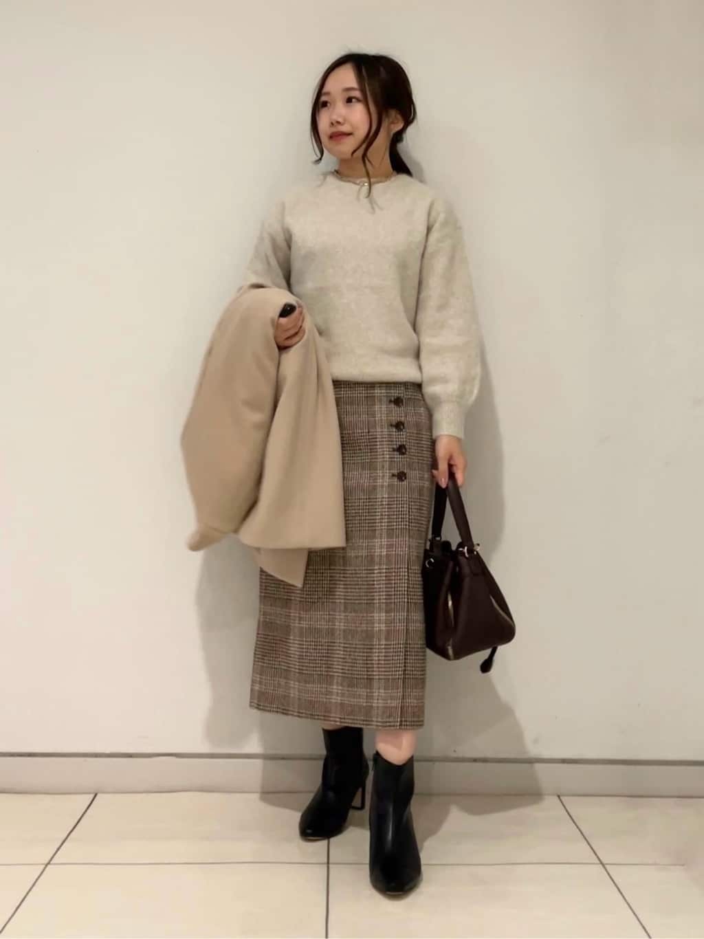 kahoさんの「INDIVI｜【定番人気！/名品コート/日本製】ウール100%チェスターコート」を使ったコーディネート