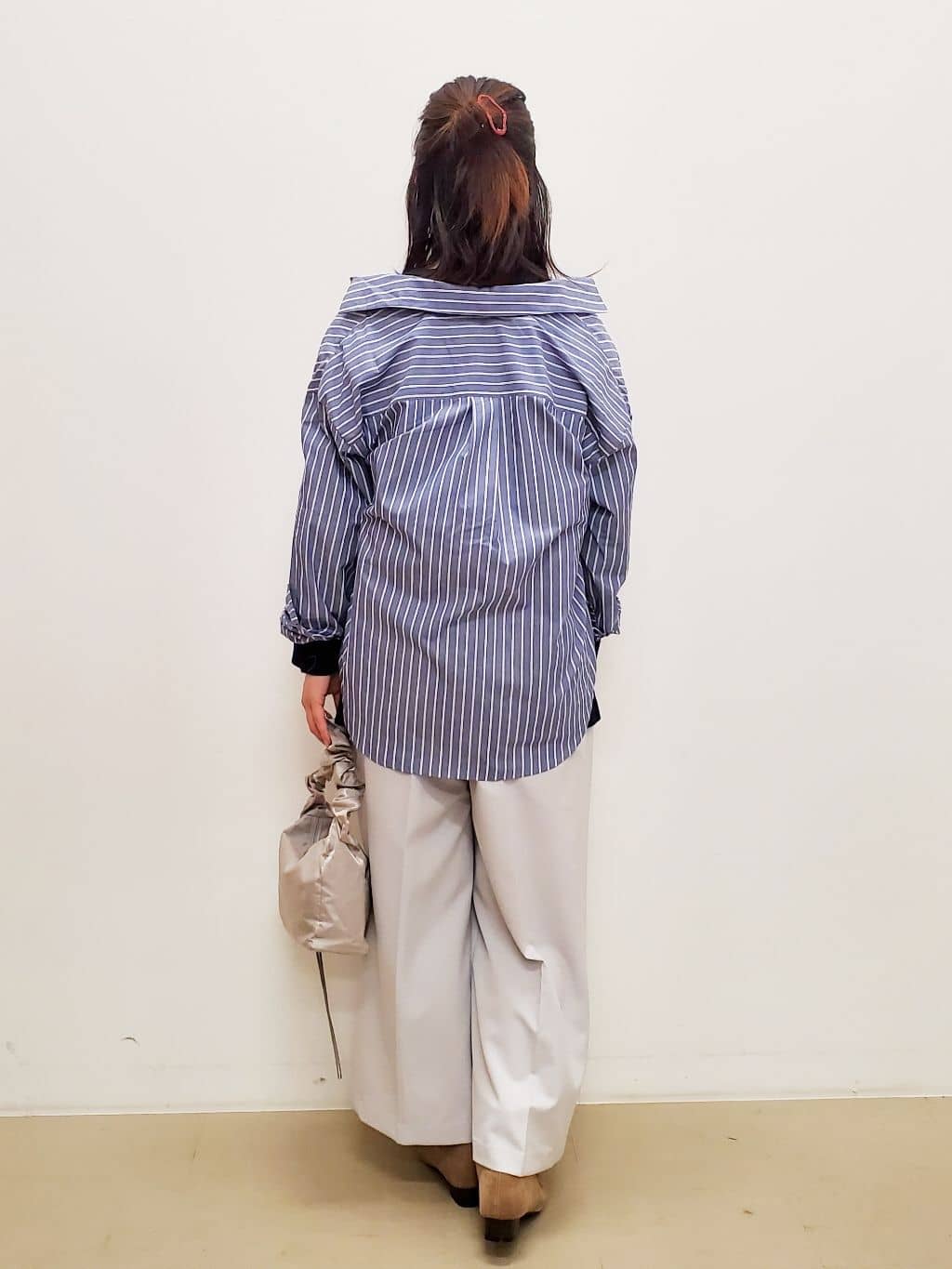 愛さんの「SHOO･LA･RUE｜【S-5L/洗濯機可/2WAYストレッチ】ダブルクロスワイドパンツ」を使ったコーディネート
