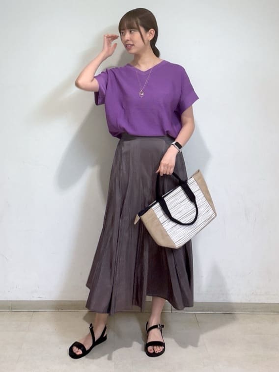 yukaさんの「UNTITLED｜ライトダブルリングネックレス」を使ったコーディネート