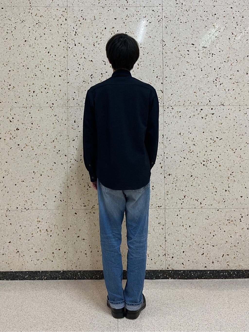 うっちーさんの「TAKEO KIKUCHI｜【抗菌防臭/シーズンレス】シアサッカー ジャージシャツ」を使ったコーディネート