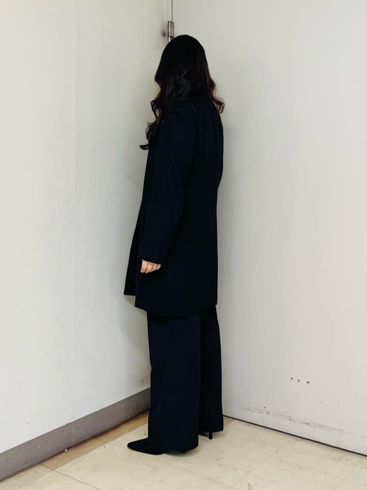 iwさんの「TAKEO KIKUCHI｜【ウールカシミヤブレンド】ビーバー調 スタンドカラー コート」を使ったコーディネート