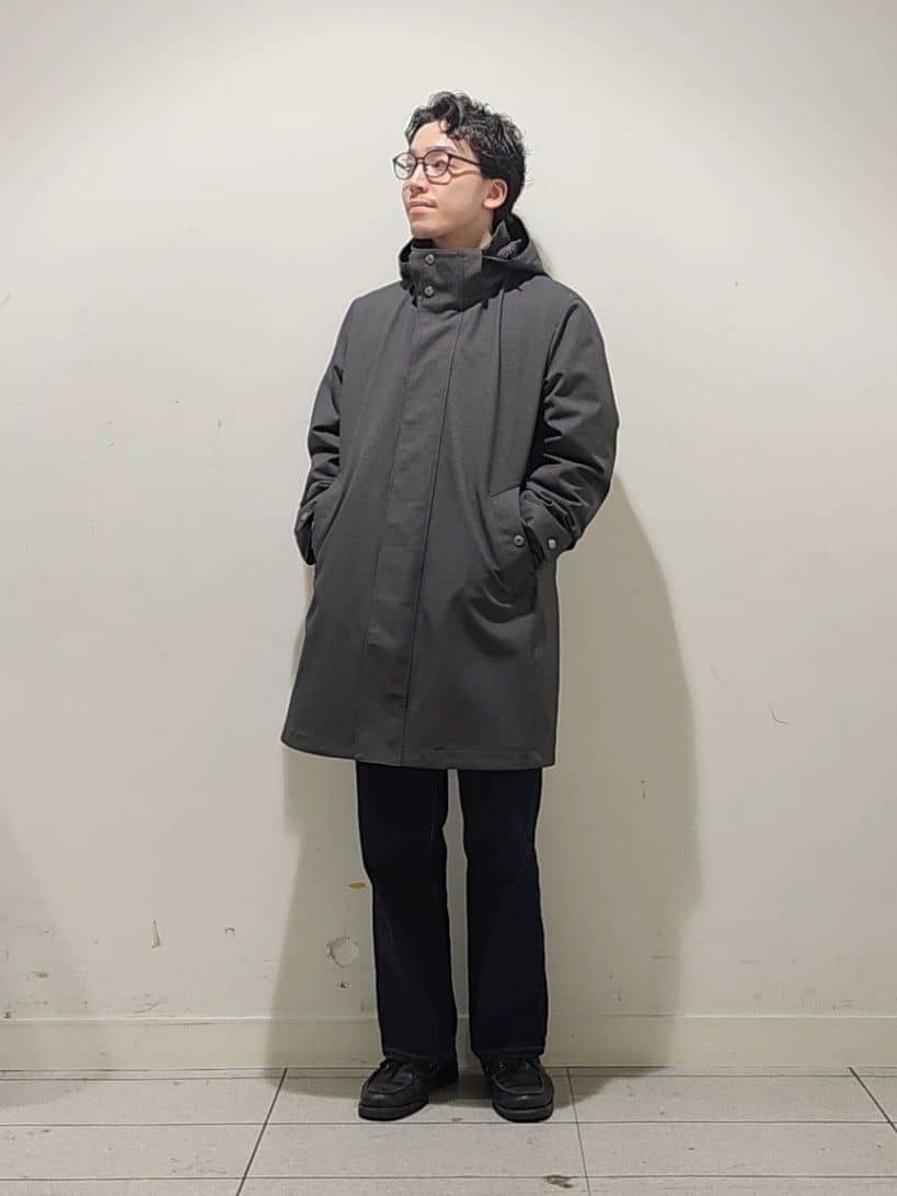 Maedaさんの「TAKEO KIKUCHI｜【3WAY】ハウンズトゥース ダウンライナー コート」を使ったコーディネート