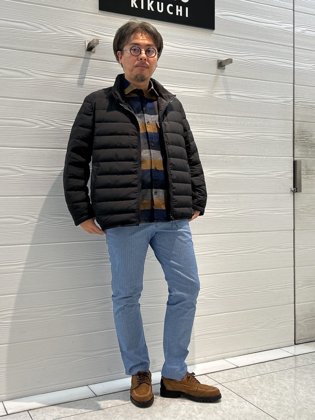 すーさんの「TAKEO KIKUCHI｜【Made in JAPAN】播州織 ヘリンボン ストレート パンツ」を使ったコーディネート