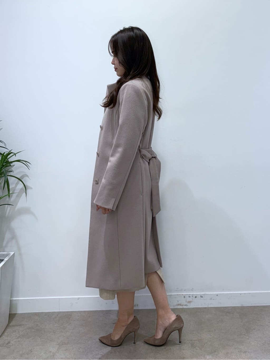 MISAKIさんの「COUP DE CHANCE｜【カシミヤ混／日本製】Iラインスタンドウィングカラーコート」を使ったコーディネート