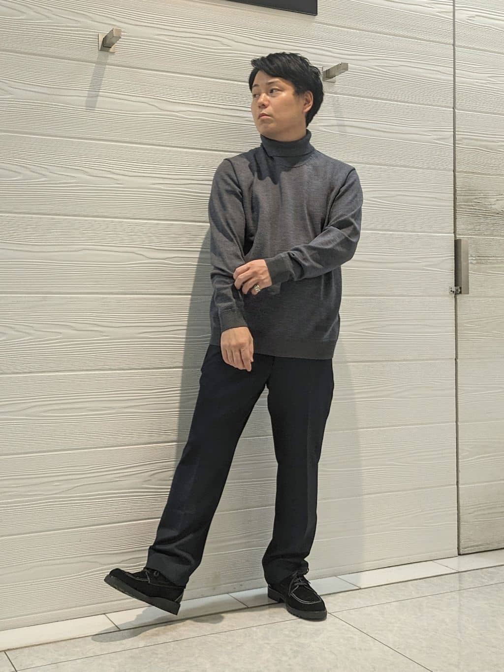 かずさんの「TAKEO KIKUCHI｜ウールカシミヤブレンド チェスターコート」を使ったコーディネート