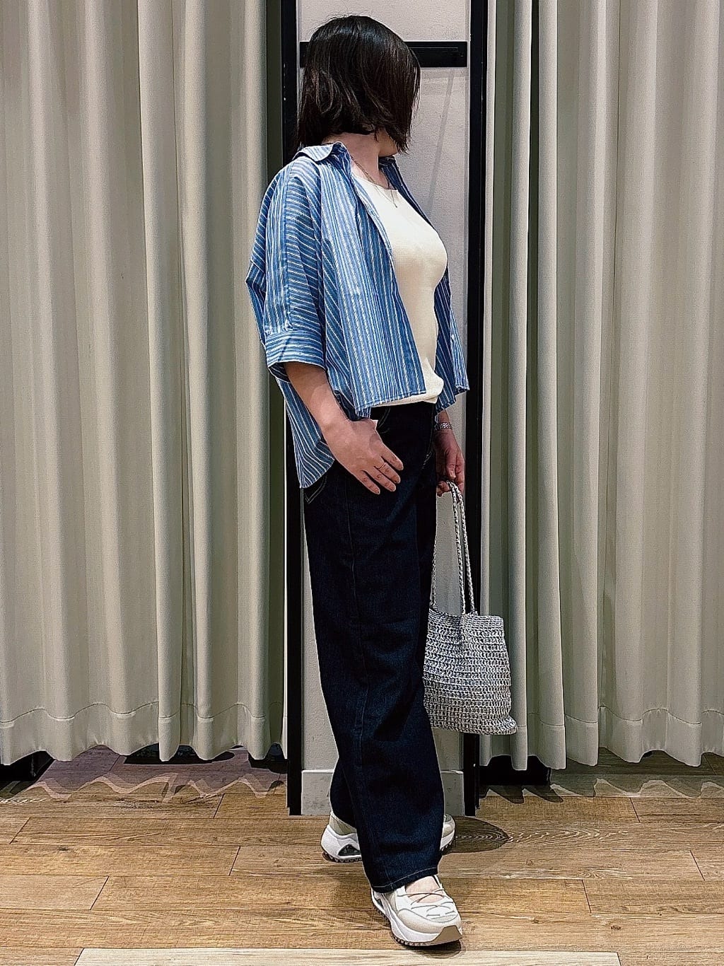 amamaさんの「grove｜【Lee&times;grove別注】WIDE DENIM PANTS」を使ったコーディネート