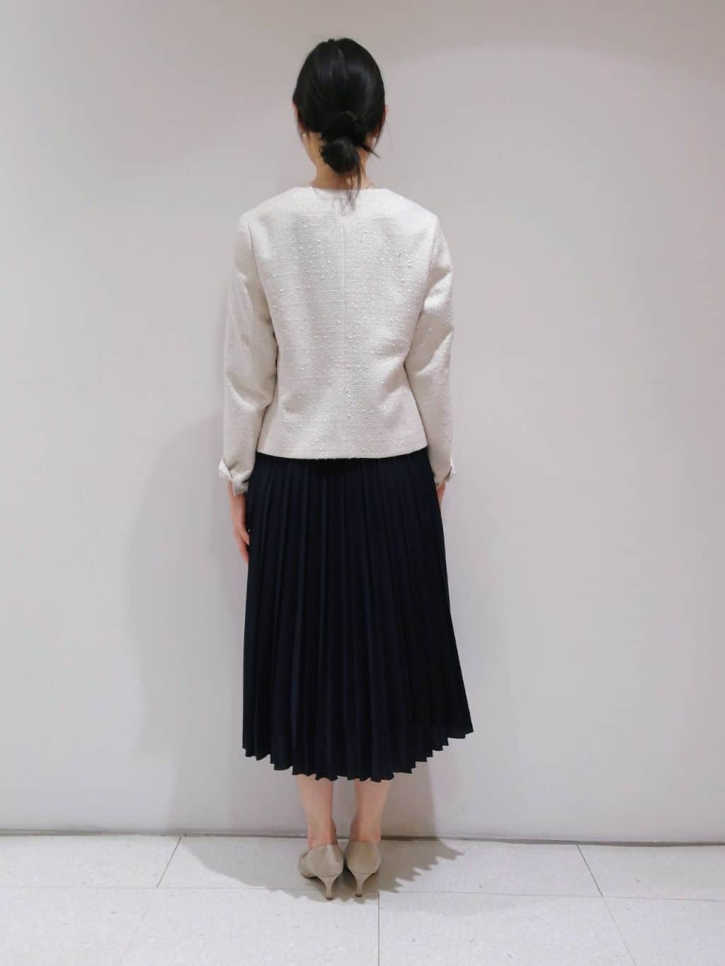 ayanoさんの「INDIVI｜◆【洗える】スタイルUPプリーツワンピース」を使ったコーディネート