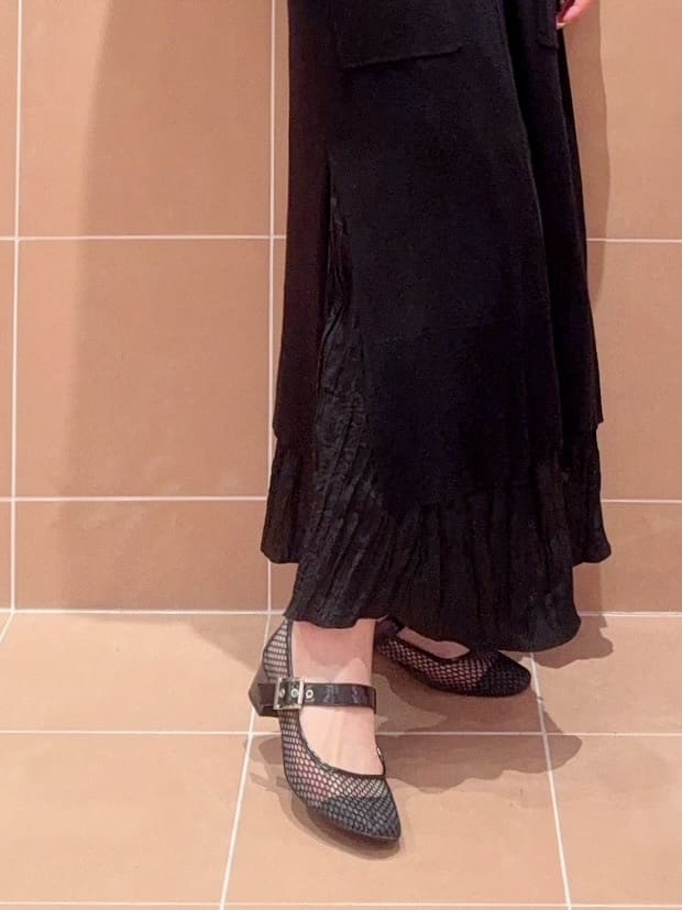 kaoriさんの「ESPERANZA｜メッシュフラットパンプス」を使ったコーディネート