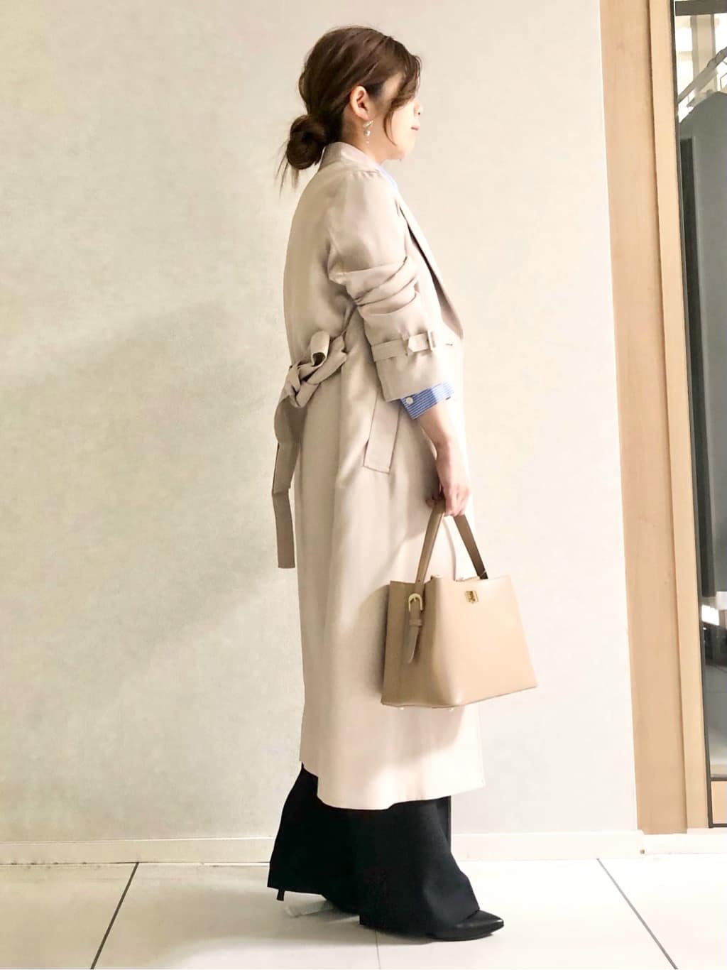 sayuさんの「UNTITLED｜◆ベルト付き2タックパンツ」を使ったコーディネート