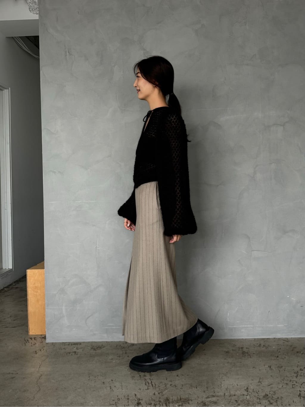 uchi__yamaさんの「CODE A｜2way sheer mohair pullover」を使ったコーディネート